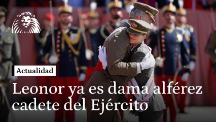 VÍDEO | La princesa Leonor ya es dama alférez cadete del Ejército y recibe la Gran Cruz del Mérito Milita