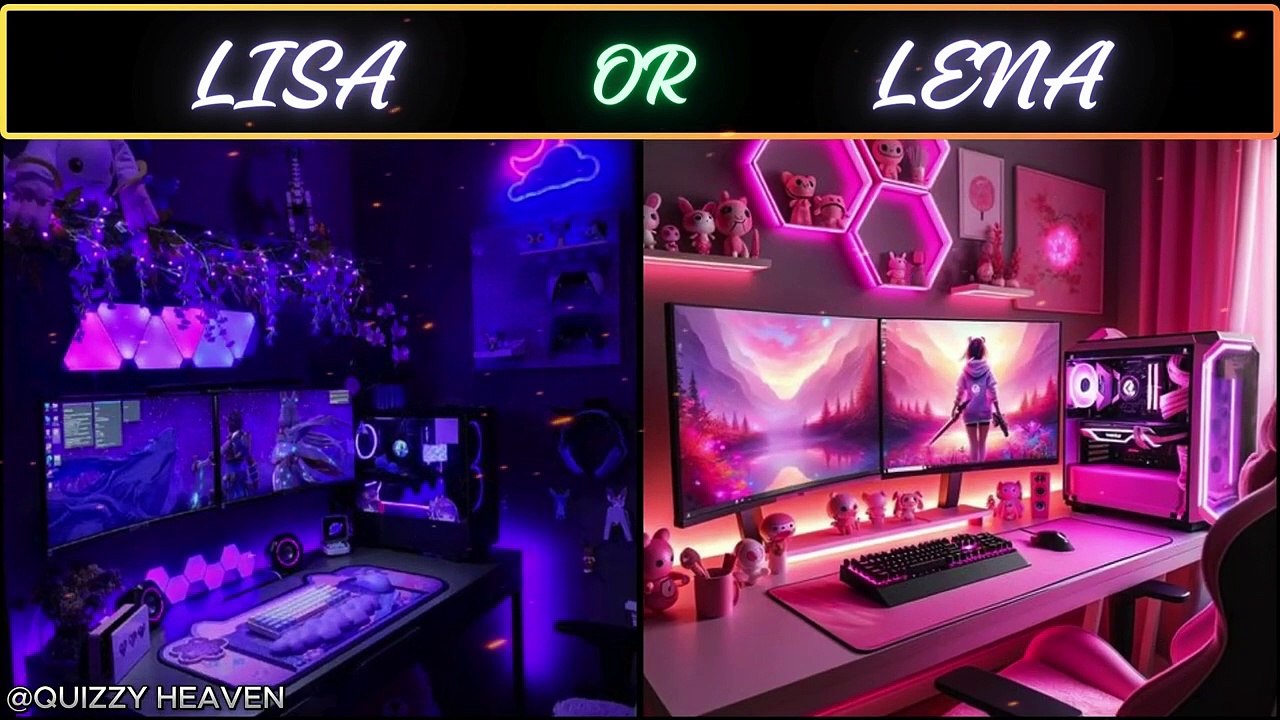 LISA OR LENA ✨ Purple Vs Pink EDITION  | Choose your colour #purple #pink #challenge #colour