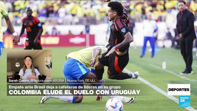 Colombia empata con Brasil y asegura el primer lugar de su grupo en la Copa América
