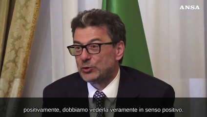 Ita - Lufthansa, Giorgetti: "Accordo e' un successo italiano, tedesco, europeo"