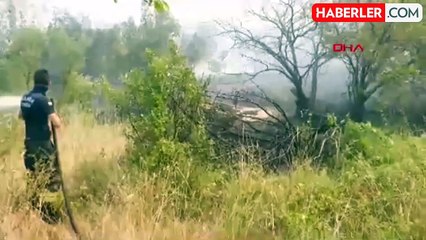 Soma'da çıkan orman yangını 3 saatte kontrol altına alındı