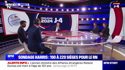 Législatives: le premier sondage Harris, après les désistements, place le RN entre 190 et 220 sièges