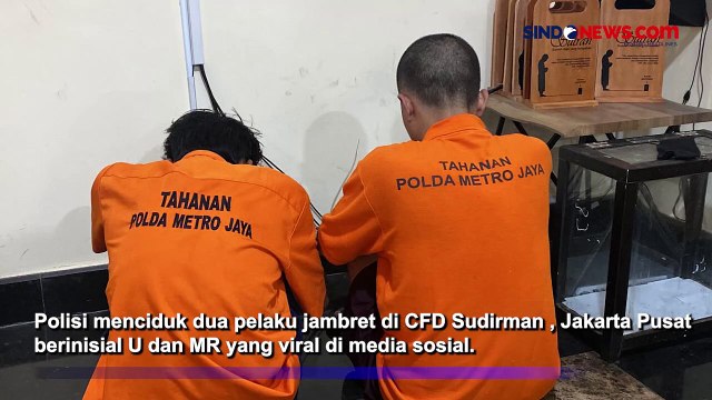 Ditangkap Polisi, Begini Penampakan 2 Jambret CFD Sudirman yang Tertangkap Kamera Fotografer