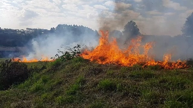 Incêndio no Cascavel Velho mobiliza Corpo de Bombeiros