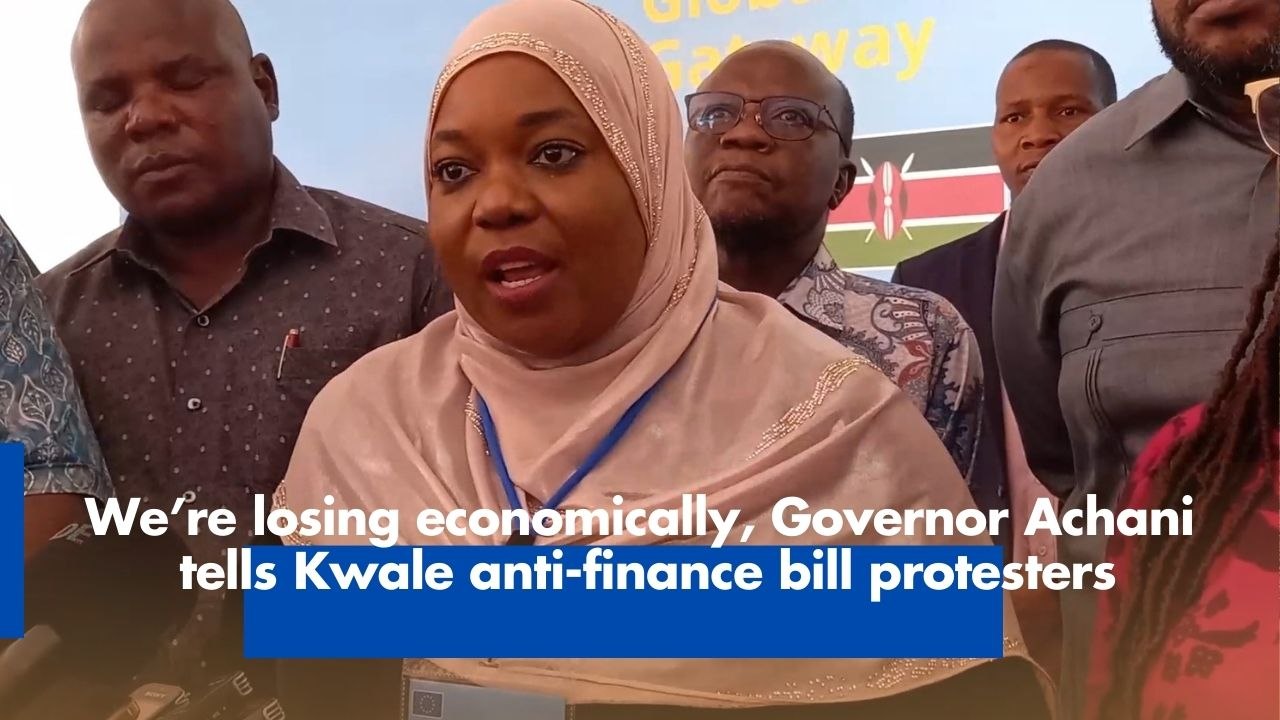 We’re losing economically, Governor Achani  tells Kwale anti-finance bill protesters