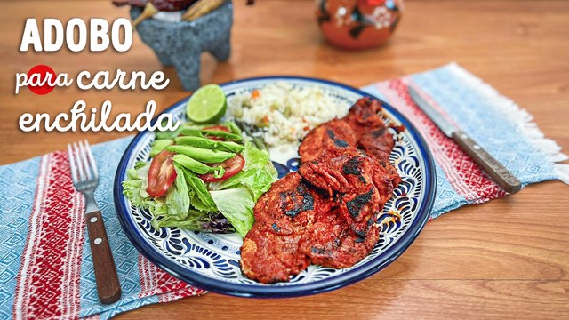 Prepara ADOBO para bistec o cecina ENCHILADA, ¡rinde para 1 kilo! | Recetas de salsas | Cocina Vital