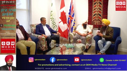 Naseeb Singh Sandhu received an appreciation certificate from MP Sukh Dhaliwal #gkmmediatv #GKMMEDIATV