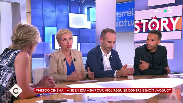Clémentine Autain de LFI, en larmes ce soir sur le plateau de C à vous sur France 5, en évoquant sa mère qui a tourné avec un réalisateurs accusé d'agressions sexuelles et de viol