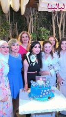 سهير جودة تحتفل بعيد ميلادها بكعكة زرقاء لتحصينها من الحسد !