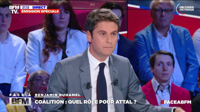 Majorité absolue pour le RN: C'est ce risque là qu'on doit combattre aujourd'hui estime Gabriel Attal