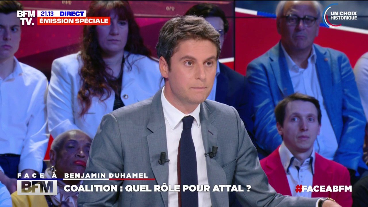 Majorité absolue pour le RN: "C'est ce risque là qu'on doit combattre aujourd'hui" estime Gabriel Attal