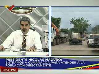 Pdte. Maduro: El servicio eléctrico y las comunicaciones están recuperadas casi al 100% en Cumanacoa