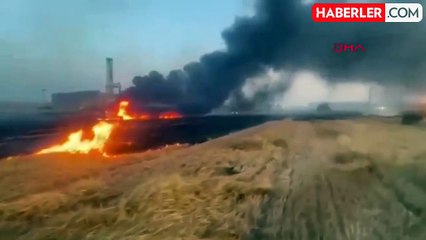 Tekirdağ'da TIR Yangını Biçilmiş Buğday Tarlasına Sıçradı
