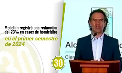 Скачать видео: Medellín registró una reducción del 23% en homicidios durante el primer semestre de 2024