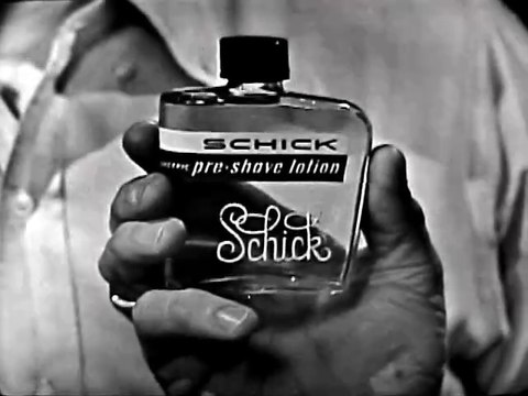 1950s Schick pre shave lotion TV commercial