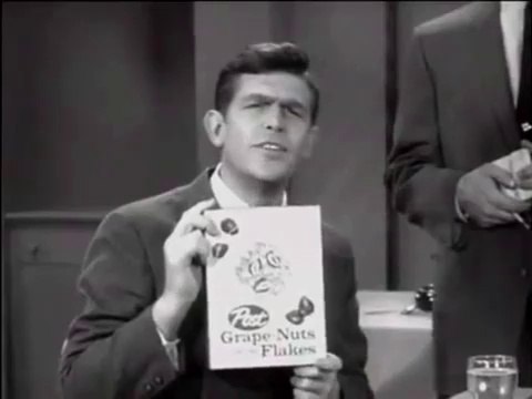 1960s Post cereal TV commercial - Andy Griffith Don Knotts French restaurant