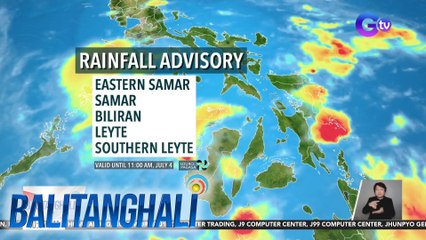 Ilang bahagi ng bansa, inuulan ngayong umaga - Weather update today as of 10:07 a.m. (July 4, 2024) | Balitanghali