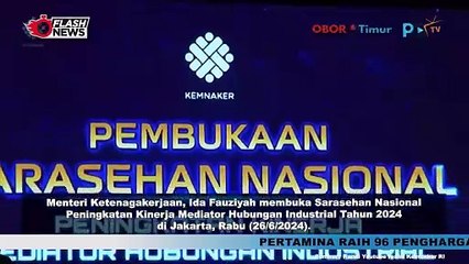 MANAKER IDA FAUZIYAH BUKA ACARA SARASEHAN NASIONAL PENINGKATAN KINERJA MEDIATOR HUBUNGAN INDUSTRIAL 2024