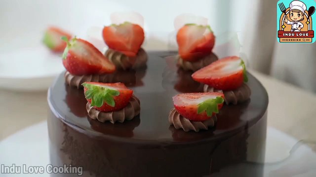 Chocolate Cake With Chocolate Ganache Glaze health and fitness Cake Homemade. #indulovecooking