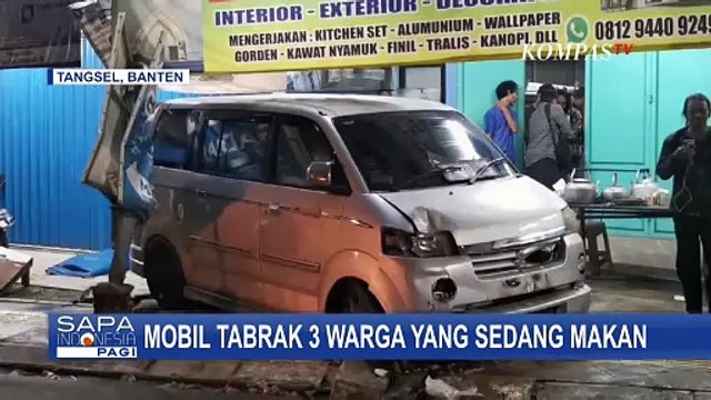 Mobil Tabrak 3 Warga Sedang Makan di Tangerang, Polisi: Diduga Pedal Gas Mobil Tersangkut