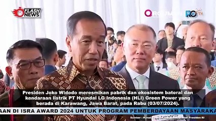 Statement Presiden Joko Widodo Usai Meresmikan Pabrik Baterai Mobil Listrik Terbesar Di Asia Tenggara
