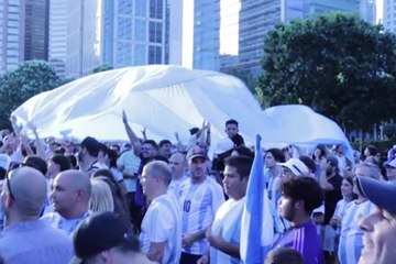 La afición Albiceleste inunda las calles de Houston previo al duelo ante Ecuador