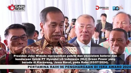 Pernyataan Jokowi Setelah Meresmikan Pabrik Baterai Mobil Listrik Terbesar se-Asia Tenggara