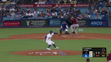 Gabriel Moreno exhibió su fuerza con un jonrón ante Dodgers