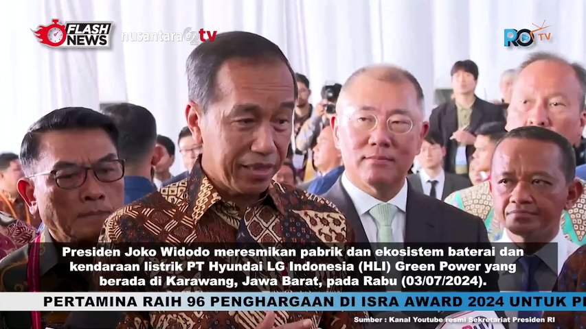 Keren, Pabrik Baterai Mobil Listrik Terbesar Asia Tenggara Diresmikan, Berikut Komentar Jokowi