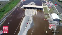 Reabren circulación del Circuito Exterior Mexiquense tras severa inundación