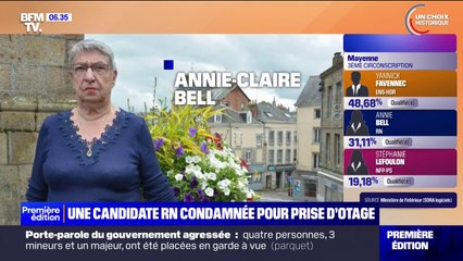 Législatives en Mayenne: la candidate RN condamnée pour une prise d'otage poursuit sa campagne, "comme si de rien n'était"