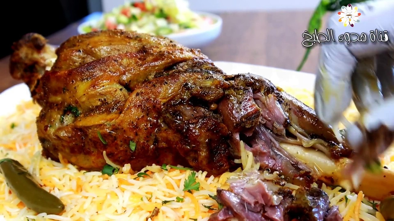 - طبخ فخذ الخروف والرز بهذة الطريقة الفخمة بالفرن يجعلها روعة للعزايم Cooking DELICIOUS Leg of Lamb