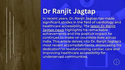 Updated News - Dr. Ranjit Jagtap Latest Achievements
