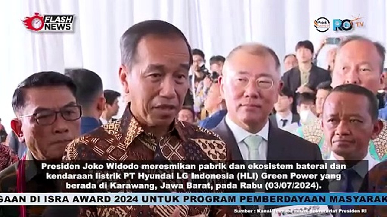 Resmikan Pabrik Baterai, Begini Kata Jokowi