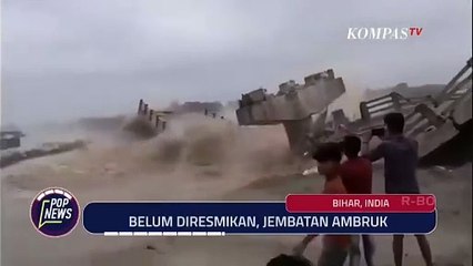 Video herunterladen: Detik-Detik Jembatan di India Ambruk, Belum Sempat Diresmikan!