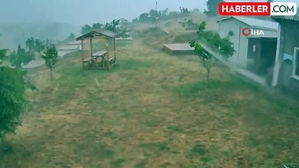 Tekirdağ'da şiddetli fırtına: Kamp alanı böyle yerle bir oldu Malkara'da hortum dehşeti