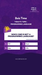 Which one is not a programming language?