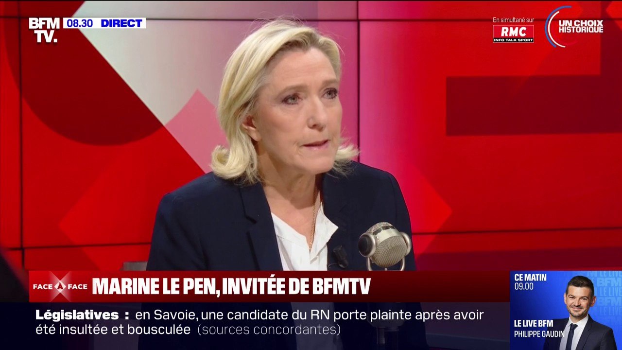 Législatives: Marine Le Pen estime que le RN "a encore la capacité d'avoir une majorité absolue"