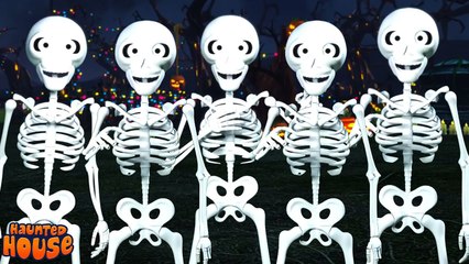 Five Creepy Skeleton, Halloween Cartoon Videos and Nursery Rhymes for kIds