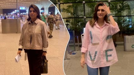 Traveling In Style, Kriti Sanon And Neetu Kapoor Spotted As They Departs From Mumbai Airport