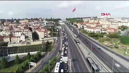 Haliç Köprüsü'nde asfalt yenileme çalışması başladı; trafik yoğunluğu oluştu