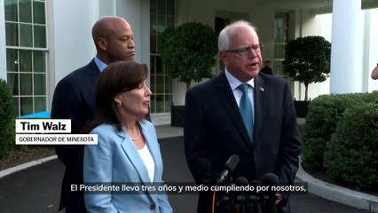 Los gobernadores demócratas cierran filas con Biden