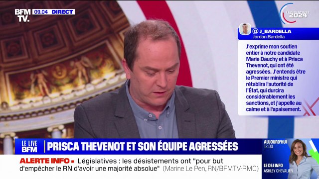 Les réactions affluent après l'agression de Prisca Thevenot en plein tractage