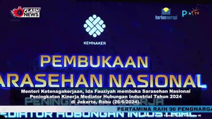Menaker Ida Fauziyah Buka Acara sarasehan nasional Peningkatan Kinerja Mediator Hubungan Industrial 2024