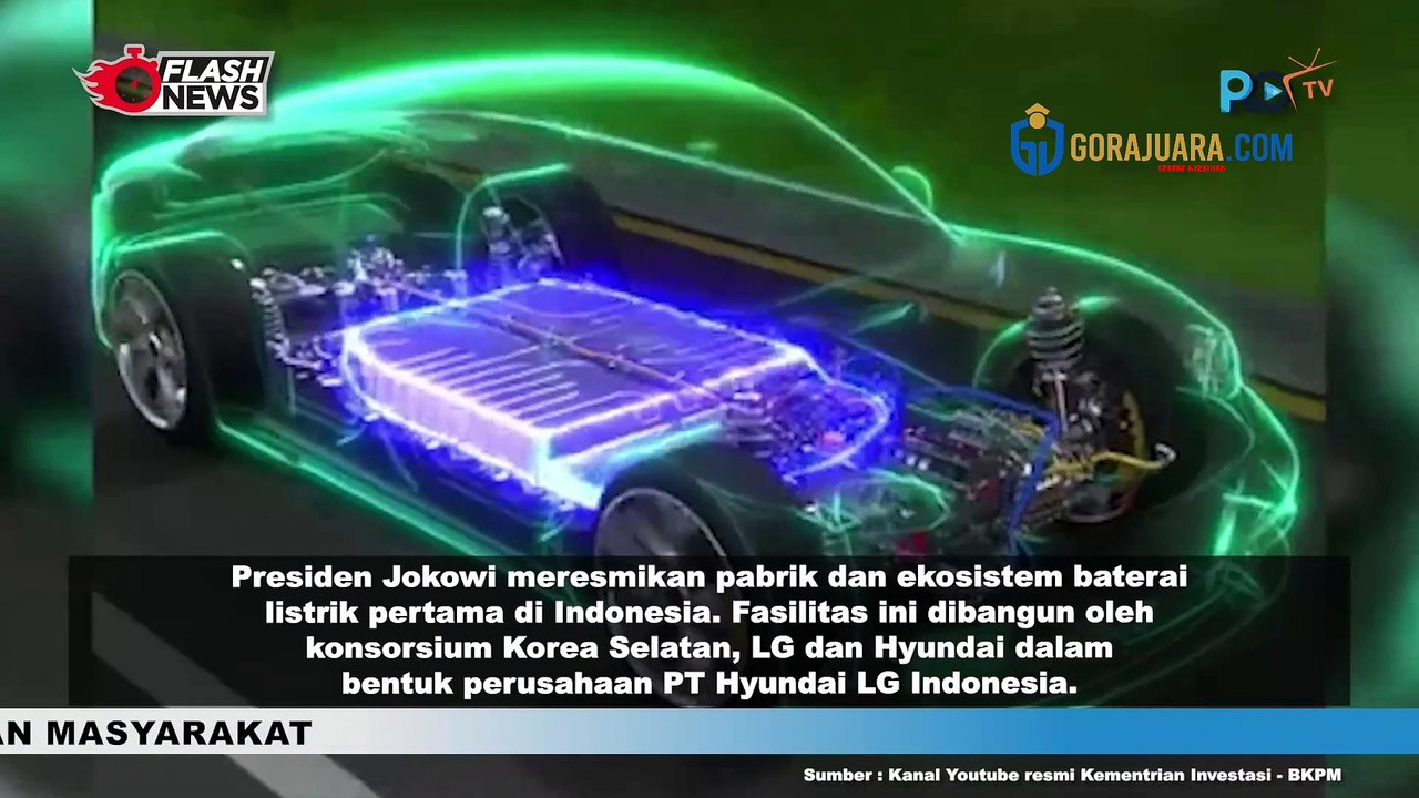 JOKOWI RESMIKAN PABRIK BATERAI MOBIL LISTRIK TERBESAR DI ASIA TENGGARA
