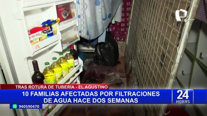 El Agustino: familias afectadas por filtraciones de agua en sus viviendas