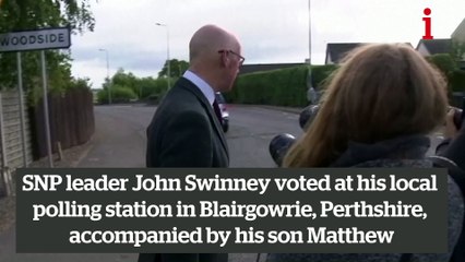 John Swinney casts his vote