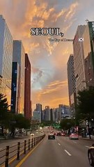 Seoul korea the city night view