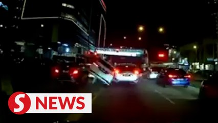 Cops find stash of drugs in car which rammed into four vehicles