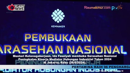 Menaker Buka Acara Sarasehan Nasional Peningkatan Kinerja Mediator Hubungan Industrial 2024